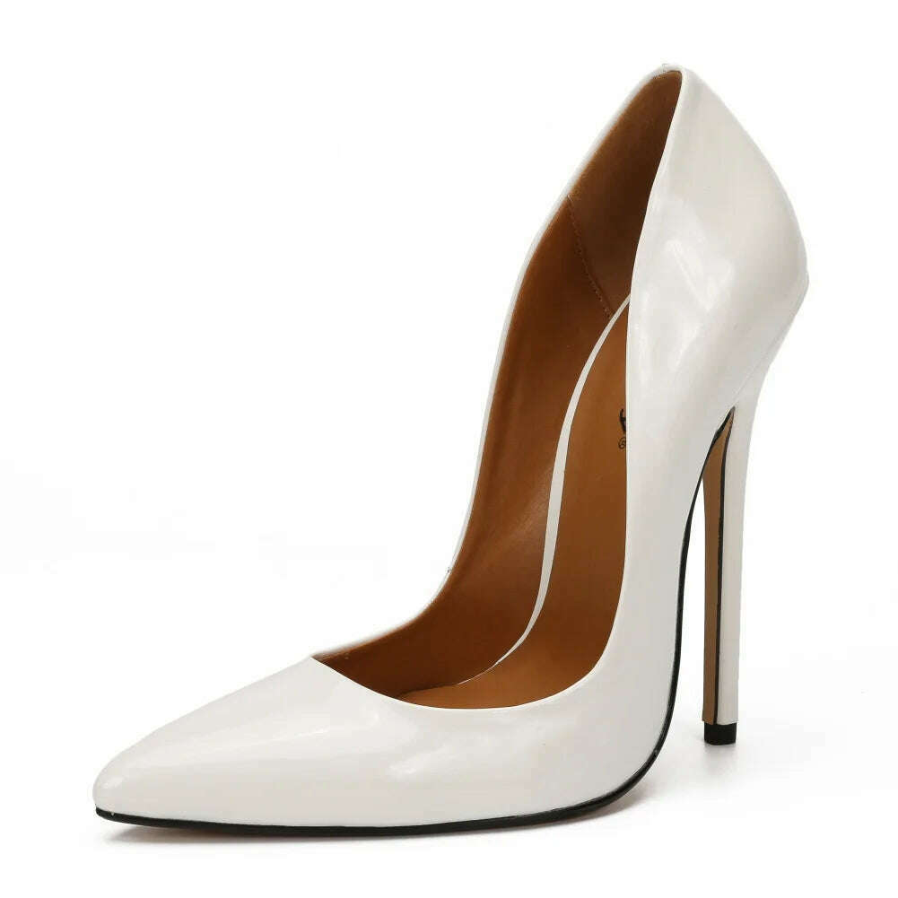 Shoes Designer New Women Pumps Fashion Pointed Toe Patent Leather 14CM Thin Heels Novelty Modern Sandals Fashion Women's Shoes