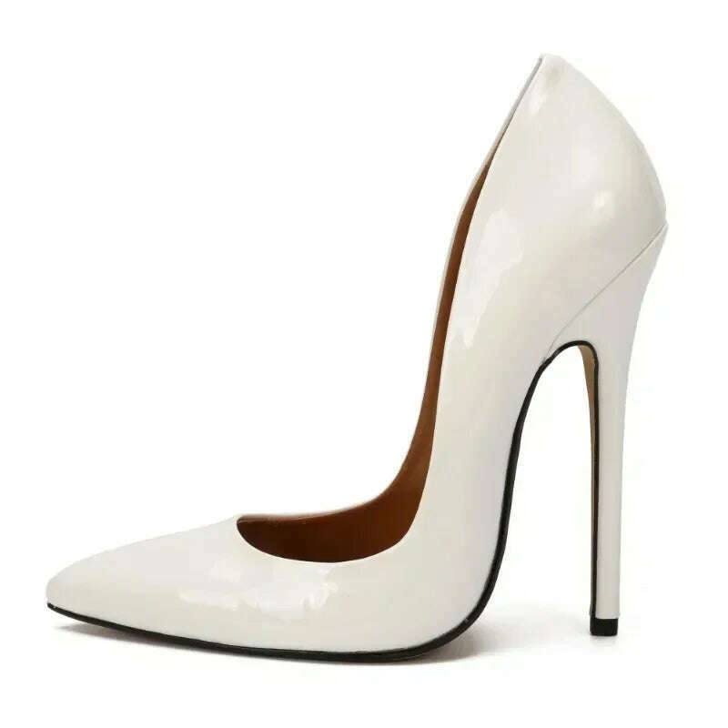 Shoes Designer New Women Pumps Fashion Pointed Toe Patent Leather 14CM Thin Heels Novelty Modern Sandals Fashion Women's Shoes