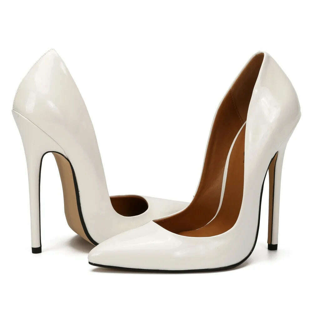 Shoes Designer New Women Pumps Fashion Pointed Toe Patent Leather 14CM Thin Heels Novelty Modern Sandals Fashion Women's Shoes