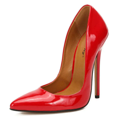 Shoes Designer New Women Pumps Fashion Pointed Toe Patent Leather 14CM Thin Heels Novelty Modern Sandals Fashion Women's Shoes