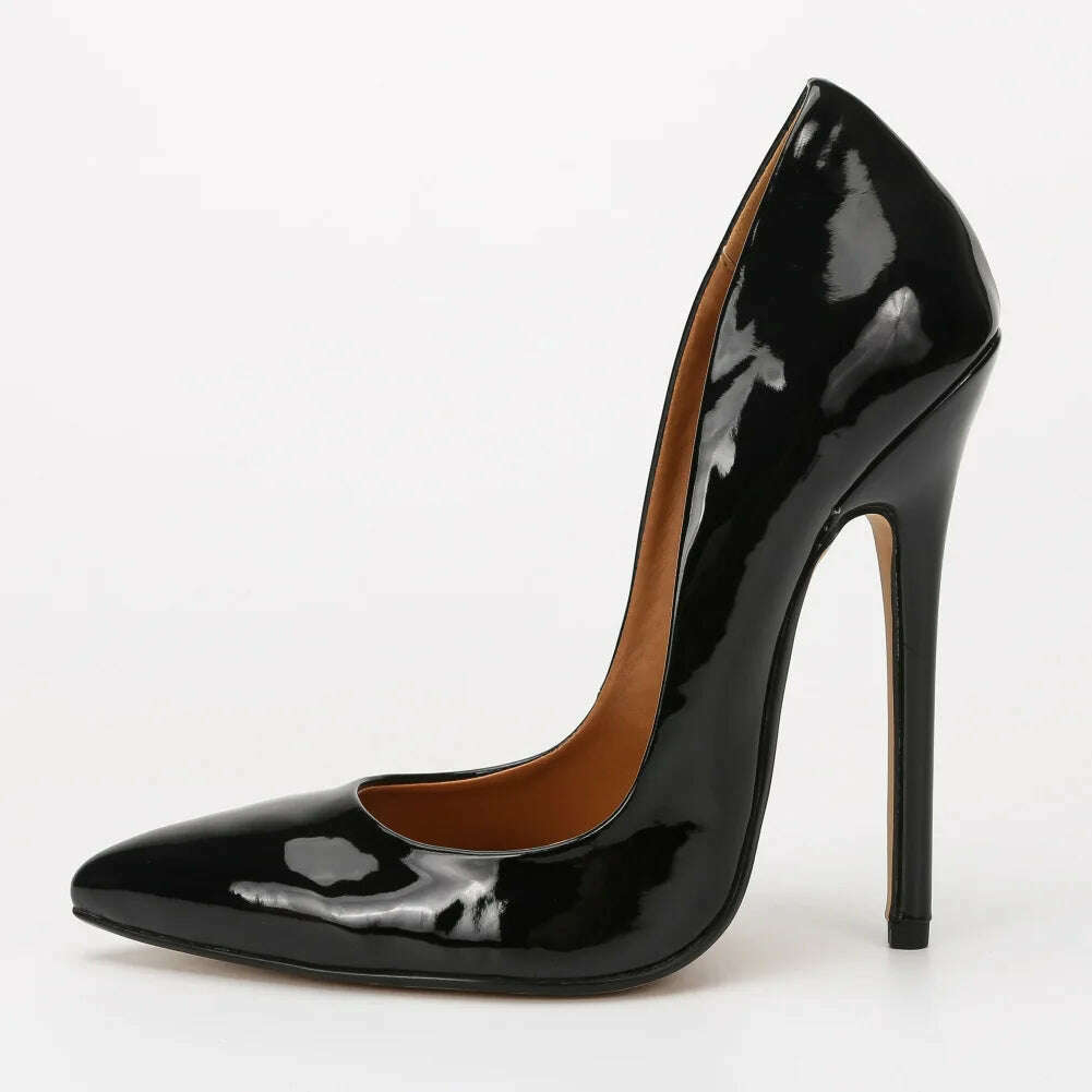 Shoes Designer New Women Pumps Fashion Pointed Toe Patent Leather 14CM Thin Heels Novelty Modern Sandals Fashion Women's Shoes