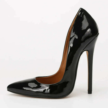 Shoes Designer New Women Pumps Fashion Pointed Toe Patent Leather 14CM Thin Heels Novelty Modern Sandals Fashion Women's Shoes