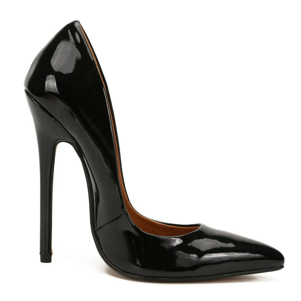 Shoes Designer New Women Pumps Fashion Pointed Toe Patent Leather 14CM Thin Heels Novelty Modern Sandals Fashion Women's Shoes