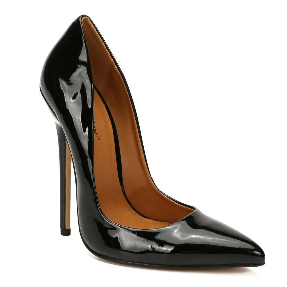 Shoes Designer New Women Pumps Fashion Pointed Toe Patent Leather 14CM Thin Heels Novelty Modern Sandals Fashion Women's Shoes