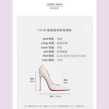 Shoes Woman 2024 Trend Luxury Shoes For Women Brand Pumps Red Shiny Bottom Pointed Toe High Heels Party Elegant Ladies Shoe 2025