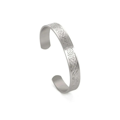 Skyrim Viking Triquetra Cuff Bangle for Women Men Stainless Steel Good Luck Amulet Vintage Celtics Irish Knots Bracelet Jewelry