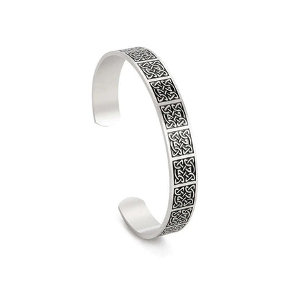 Skyrim Viking Triquetra Cuff Bangle for Women Men Stainless Steel Good Luck Amulet Vintage Celtics Irish Knots Bracelet Jewelry