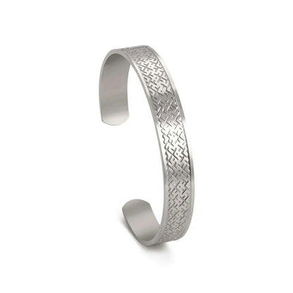 Skyrim Viking Triquetra Cuff Bangle for Women Men Stainless Steel Good Luck Amulet Vintage Celtics Irish Knots Bracelet Jewelry