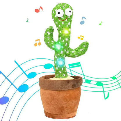 Smart Electronic Plush Toy for Baby Singing Dancing Talking and Sound Recording Cactus Toys for Kids Xmas Gifts for Children