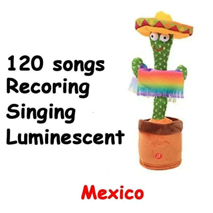 Smart Electronic Plush Toy for Baby Singing Dancing Talking and Sound Recording Cactus Toys for Kids Xmas Gifts for Children