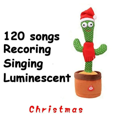 Smart Electronic Plush Toy for Baby Singing Dancing Talking and Sound Recording Cactus Toys for Kids Xmas Gifts for Children