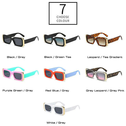 SO&amp;EI Ins Popular Fashion Square Sunglasses Women Retro Brand Designer Jelly Color Shades UV400 Men Gradient Sun Glasses