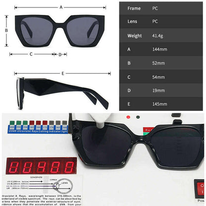 SO&amp;EI Retro Polygon Cat Eye Colorful Sunglasses Women Fashion Brand Designer Clear Gradient Shades UV400 Men Sun Glasses