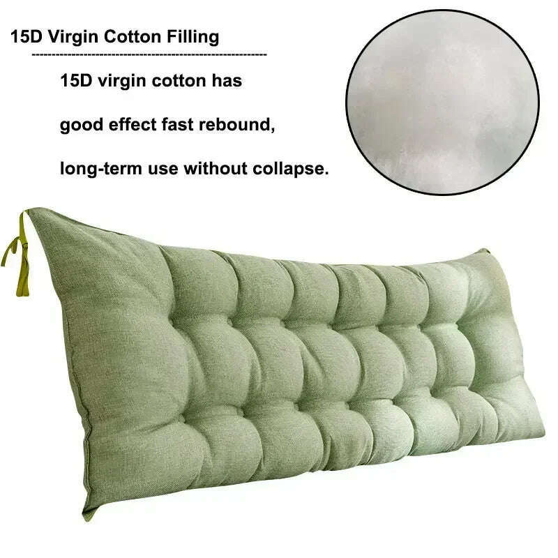 Sofa Long Cushion Headboard Reading Pillows Bedside Thicken Cushion Large Backrest Lumbar Pillows Back Support Tatami Pillow