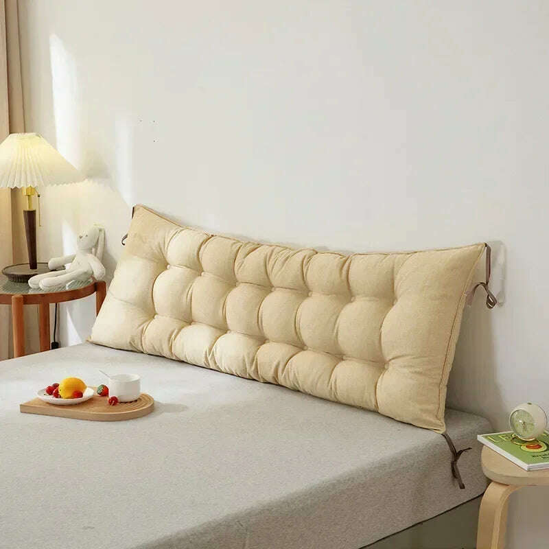 Sofa Long Cushion Headboard Reading Pillows Bedside Thicken Cushion Large Backrest Lumbar Pillows Back Support Tatami Pillow
