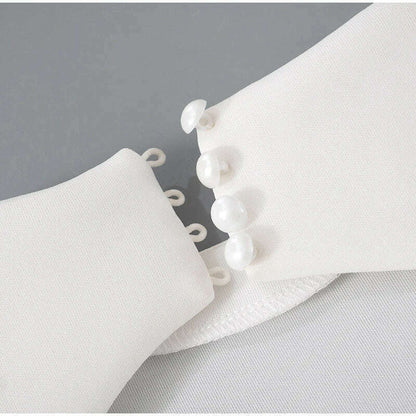 Solid Backless Dress Women Elegant Half High Collar Long Sleeve High Waist Female A Line Dresses Ladies Party Club Evening Gowns