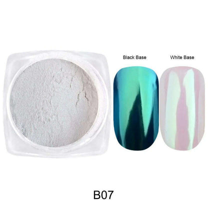 Solid Powder Nail Glitter Aurora Mirror Chrome Mermaid Pigment Holographic Rubbing Dust Nail Art Decorations Manicure TRG01-06-2