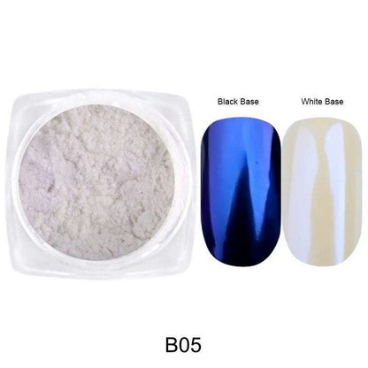 Solid Powder Nail Glitter Aurora Mirror Chrome Mermaid Pigment Holographic Rubbing Dust Nail Art Decorations Manicure TRG01-06-2
