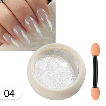 Solid Powder Nail Glitter Aurora Mirror Chrome Mermaid Pigment Holographic Rubbing Dust Nail Art Decorations Manicure TRG01-06-2