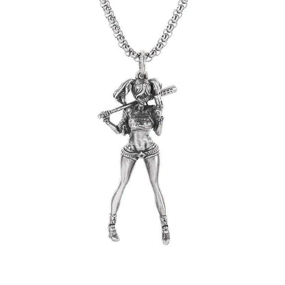 Stainless Steel Creative Personality Prayer Angel Pendant Necklace Men and Women Fashion Trend Hip Hop Punk Accessories Jewelry