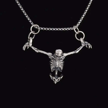 Stainless Steel Creative Personality Prayer Angel Pendant Necklace Men and Women Fashion Trend Hip Hop Punk Accessories Jewelry