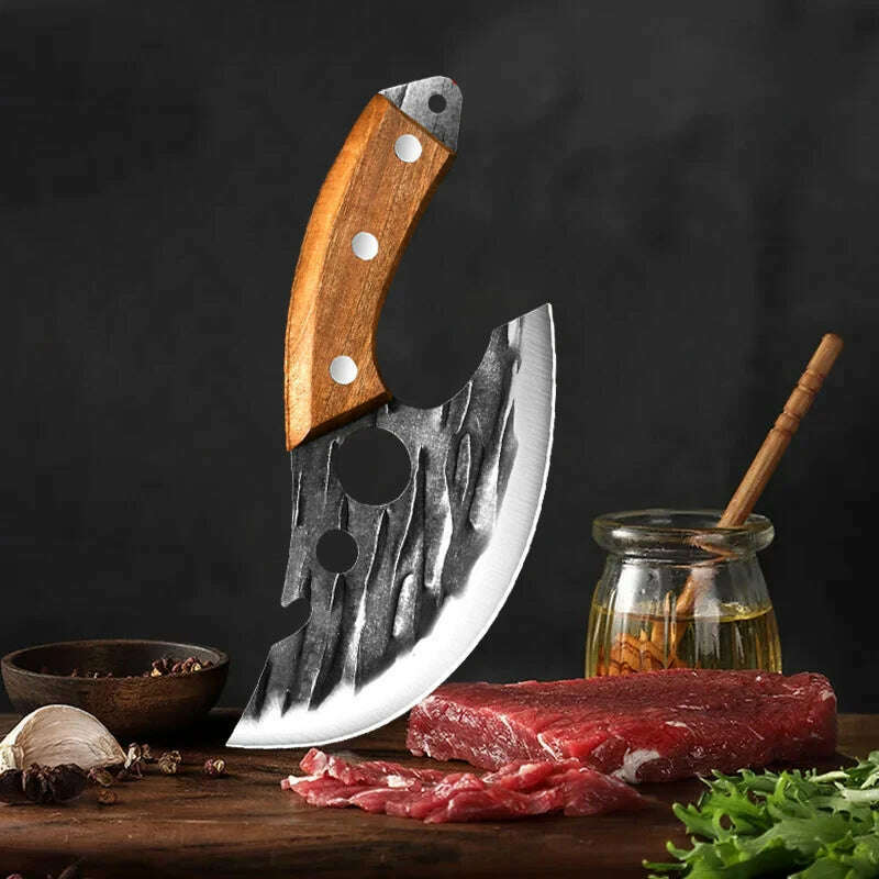 Stainless Steel Kitchen Meat Cleaver Butcher Peeling Boning Knife Fish Fillet Knife Vegetable and Fruit Slicing Knife