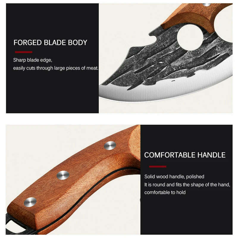 Stainless Steel Kitchen Meat Cleaver Butcher Peeling Boning Knife Fish Fillet Knife Vegetable and Fruit Slicing Knife