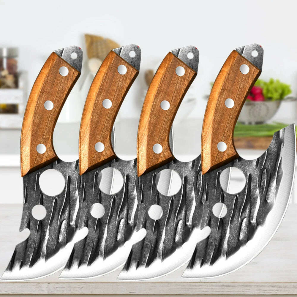 Stainless Steel Kitchen Meat Cleaver Butcher Peeling Boning Knife Fish Fillet Knife Vegetable and Fruit Slicing Knife