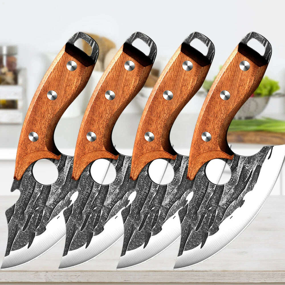 Stainless Steel Kitchen Meat Cleaver Butcher Peeling Boning Knife Fish Fillet Knife Vegetable and Fruit Slicing Knife