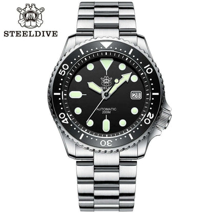 STEELDIVE SD1996 Men's Dive Watch NH35 Automatic Mechanical Men's Watch Luminous Ceramic Bezel Diver watch men watches Sapphire