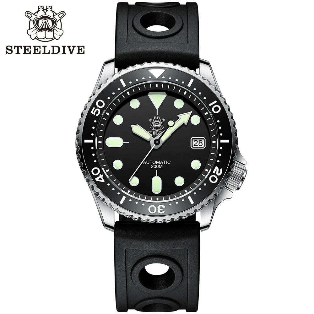 STEELDIVE SD1996 Men's Dive Watch NH35 Automatic Mechanical Men's Watch Luminous Ceramic Bezel Diver watch men watches Sapphire