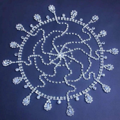 Stonefans Boho Bridal Wedding Head Chain Rhinestone Hair Jewelry for Women Free shippin Oval Crystal Hair Chain Accessories Gift
