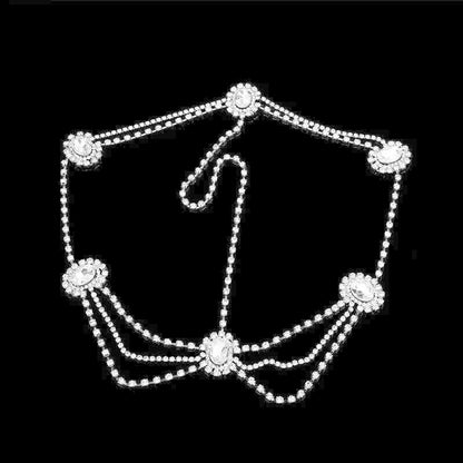 Stonefans Boho Bridal Wedding Head Chain Rhinestone Hair Jewelry for Women Free shippin Oval Crystal Hair Chain Accessories Gift
