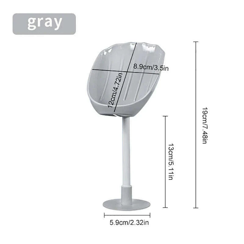 Suction Cup Soap Dish Box For Bathroom Shower Soap Holder with Drain Portable Leaf Shape Toilet Laundry Soap Rack Tray For Basin