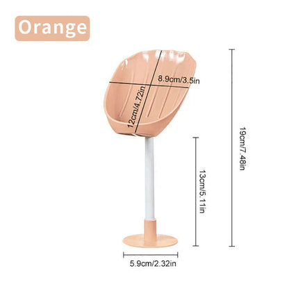 Suction Cup Soap Dish Box For Bathroom Shower Soap Holder with Drain Portable Leaf Shape Toilet Laundry Soap Rack Tray For Basin