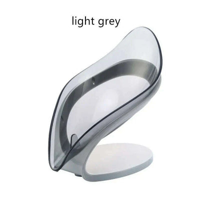 Suction Cup Soap Dish Box For Bathroom Shower Soap Holder with Drain Portable Leaf Shape Toilet Laundry Soap Rack Tray For Basin