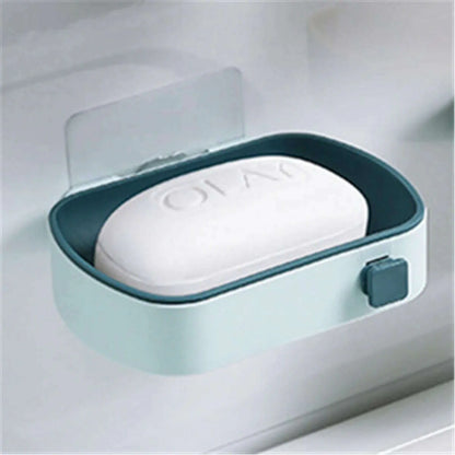 Suction Cup Soap Dish Box For Bathroom Shower Soap Holder with Drain Portable Leaf Shape Toilet Laundry Soap Rack Tray For Basin