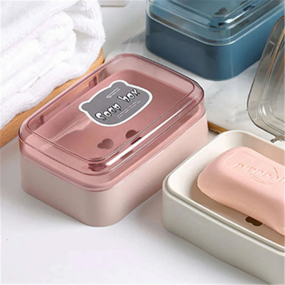 Suction Cup Soap Dish Box For Bathroom Shower Soap Holder with Drain Portable Leaf Shape Toilet Laundry Soap Rack Tray For Basin