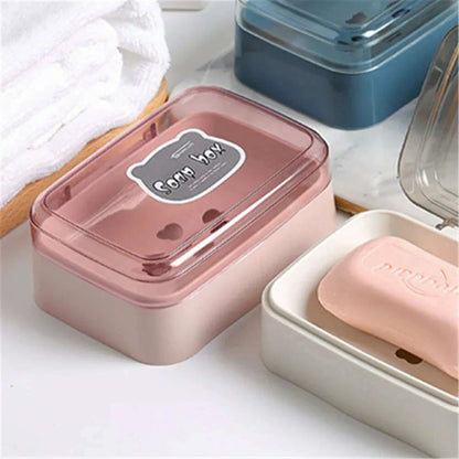 Suction Cup Soap Dish Box For Bathroom Shower Soap Holder with Drain Portable Leaf Shape Toilet Laundry Soap Rack Tray For Basin