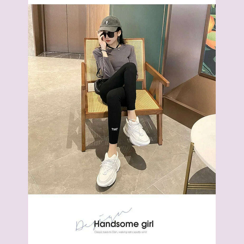 Summer Women's Shoes White Shoes On Platform Ladies Woman Vulcanize Casual Breathable Sneaker Black Chunky Sneakers Spring