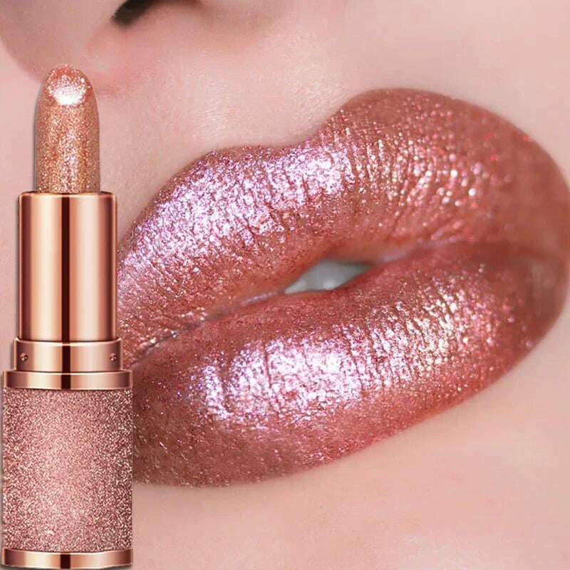 Temperature Color Changing Glitter Lipstick Waterproof Long Lasting Lipgloss Stick