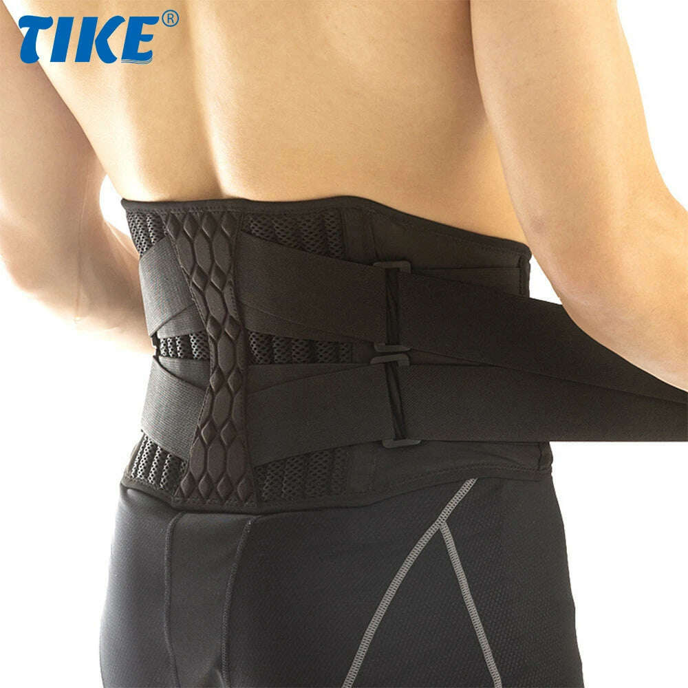 TIKE Lumbar Back Braces Support Belt for Women Men,Gym Waist Trainer Belt for Back Pain Relief,Herniated Disc,Sciatica,Scoliosis