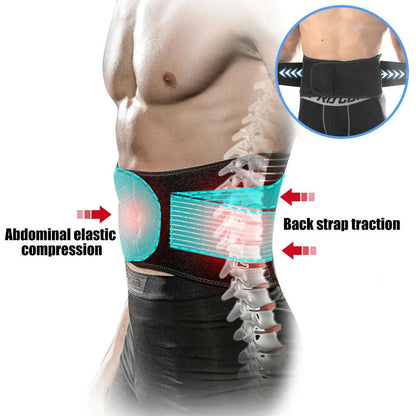 TIKE Lumbar Back Braces Support Belt for Women Men,Gym Waist Trainer Belt for Back Pain Relief,Herniated Disc,Sciatica,Scoliosis