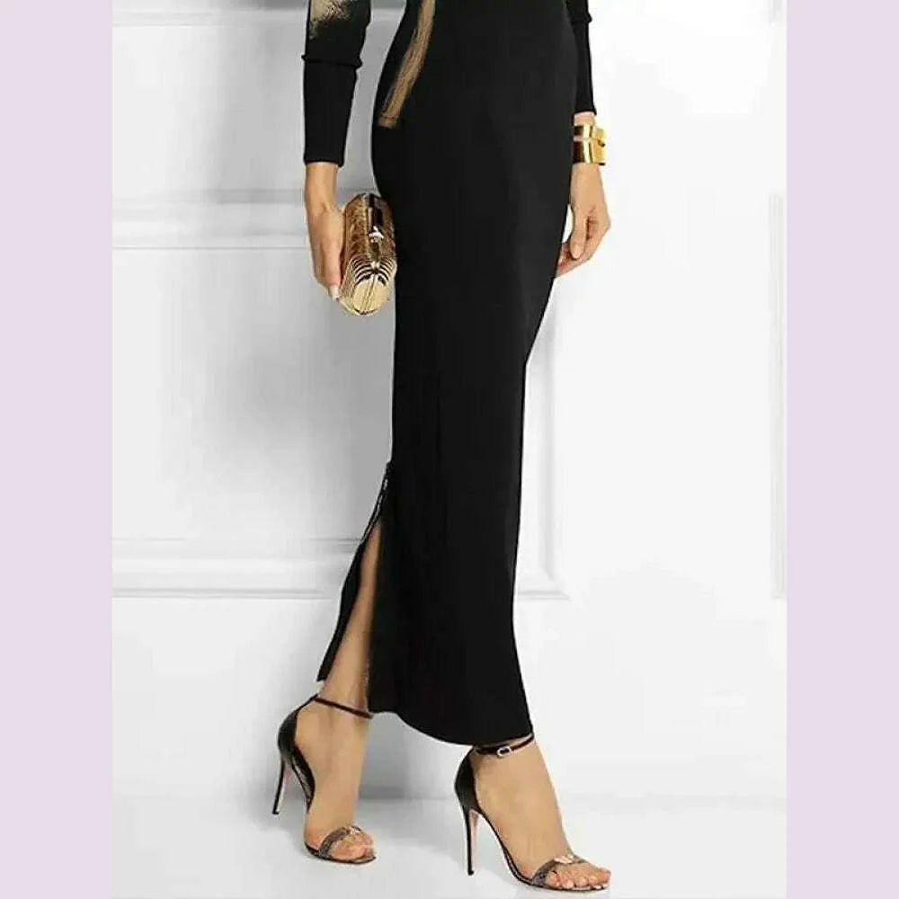 Tinaa Floral Printed Bodycon Evening Dresses for Autumn Winter Fashion Women Long Sleeves Floral Printed Boat Neck Maxi Dresses