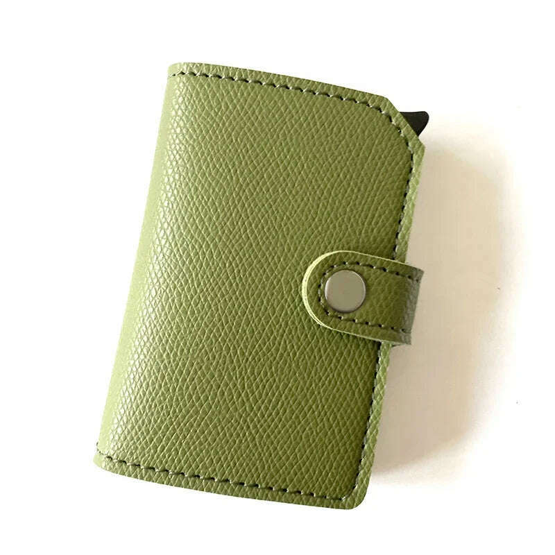 Top Quality Wallets Men Money Bag Automatic Pop-up Metal Aluminum Shell Money Minimalist Credit Card Holder RFID Blocking