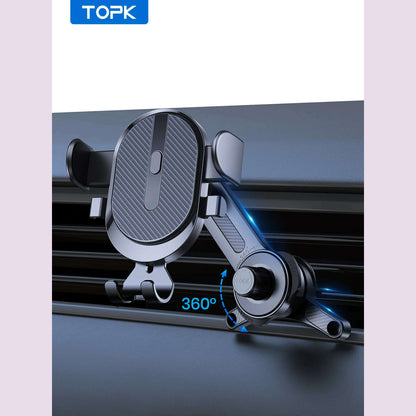TOPK Car Phone Holder Mobile Support for the Car Air Vent Cell Phone holder Mount for Car for tesla bmw jeep toyota citroen