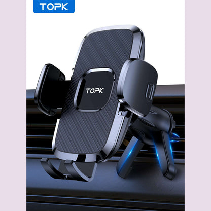 TOPK D35-S Car Phone Holder, Universal Phone Mount for Car with Hook Clip Air Vent Car Mount 360° Rotation for Mobile Phones
