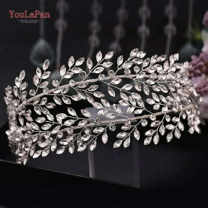 TOPQUEEN HP304 Bridal Crowns and Tiaras Woman Headgear Rhinestone Hairbands Wedding Accessories Bride Headband Headdresses