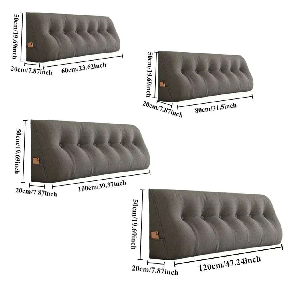 Triangle Cushion Sofa Waist Cushion Tatami Triangle Cushion Waist Pillow Cushions Home Headboard Pillow with Removable Cover