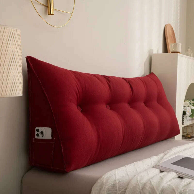 Triangle Cushion Sofa Waist Cushion Tatami Triangle Cushion Waist Pillow Cushions Home Headboard Pillow with Removable Cover